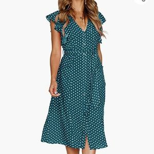 Teal Polka Dot dress